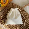 [En stock] 07212 Bolsa organizadora de almacenamiento simple japonesa pequeña fresca con cordón bolsa con cordón bolsa de regalo para té pura