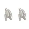 Brincos de Argola Minimalistas com Design Simples e Único, Brincos de Metal Vazados Exagerados Estilo Europeu e Americano Personalidade Moda Retrô