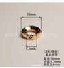 Pulsera de latón chapado en oro de 24 quilates, anillo de tarjeta de página 18K envuelto en oro sin piedra, cabeza de mono, diamante, accesorios de Bodhi, anillo de correr Wenwan