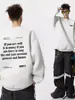 Moletom Estampado Outono e Inverno Masculino 2025 Primavera e Outono Estilo Coreano Novo Gola Redonda Solto Top Chique Estilo Hong Kong Tendência