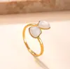 Joyería de Acero de Titanio de Venta Caliente Transfronteriza, Anillo Abierto Geométrico Ultra Fino de Piedra Natural, Anillo Sencillo y de Moda de Acero Inoxidable para Parejas