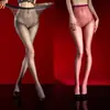 Meias Dai Zi 3D Ultrafinas Plus Size de Cintura Alta Cortáveis Arbitrariamente Sem Costura de Seda Aurora Alta Elasticidade Meia-calça Brilhante Oleosa Transfronteiriça Europeia e Americana