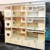 Vitrina para casa de gato, villa de gato de madera maciza, gabinete para gatos, casa de gato, jaula para gatos, villa pequeña de hospedaje, estándar