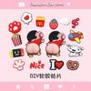 Xiao Xin Qiao esquina inferior izquierda y derecha nalga suave silicona teléfono funda parche accesorios diy agujero zapatos bolsa decoración material