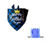 Novo Conjunto de Lenço Saliva Pet Bolinhas Transfronteiriço com Chapéu de Aniversário Cor de Doce Cachecol para Gato e Cachorro