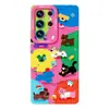 Funda de Teléfono Animales Coloridos Compatible para Samsung s26 s25+ Dopamina s24 Dibujos Animados con Correa s23ultra Funda Suave