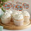 Branco acrílico bolo cartão DIY sobremesa mesa cupcake logotipo aniversário aniversário bolo de casamento decoração ornamentos