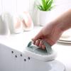 Cepillo de Limpieza para el Hogar Cepillo para Bañera Cepillo para Azulejos del Baño Cocina Mango Rayado Plano Cepillo para Fregadero Suelo Esponja Limpiadora