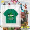Camiseta de Manga Corta Colaboración Minecraft para Niños, Ropa Infantil Creeper y Enderman, Top de Algodón Puro Manga Media de Verano 7