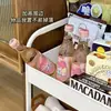 Carrito estante estilo antiguo para el hogar, móvil con ruedas, bueno para dormitorio, mesita de noche, cocina, almacenamiento de snacks, frutas y verduras