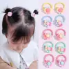 Elástico de Cabelo Infantil Coreano Flor Fofa Cordão de Cabelo para Bebê tamanho pequeno Cordão de Cabelo para Polegar Faixa de Cabelo para Meninas