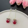 Moda Francesa Commuter Super Hada Flor Perla Perla Borla Pendientes Suave Elegante Dulce Joyería de Oreja de Alta Gama
