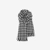 Cachecol Xadrez Pied-de-poule para Mulheres, Versão Coreana Outono e Inverno, Lã Sintética Xadrez, Xale Vintage Grande para Ar Condicionado de Escritório, Moderno