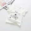 Camiseta de manga corta para bebé, estilo fino de algodón de verano, tops para niños y niñas, pijamas para bebés, ropa para aire acondicionado, ropa de verano para niños, Categoría a