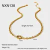 Collar de Cadena con Cierre de Resorte Básico de Acero Inoxidable Más Vendido Transfronterizo, Chapado en Oro de 18 Quilates, Resistente al Agua, Accesorios de Joyería DIY de Nicho