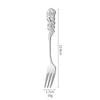 Cuchara y tenedor de acero inoxidable con forma de rosa, ideal como regalo creativo transfronterizo, cuchara de café, tenedor de postre, caja de regalo, regalo de boda, tenedor y cuchara
