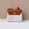 Bolsa Estilo Novo 2025 Fashionável de Mão Lona Couro Alta Qualidade Versátil Casual Grande Capacidade Ombro Comutador Transversal
