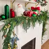 25 Novas Vinhas Verdes de Plantas de Natal para Comércio Exterior Transfronteiriço, Estilo Frutas Vermelhas, Vinhas de Pinheiro para Decorações de Casa