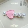 Pinza para el cabello de corazón de perla dulce para flequillo, lindo clip de pico de pato para niñas, accesorio para el cabello de princesa