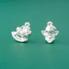 Nuevo Colgante Ángel Pequeño Caballo Mecedora de Plata Pura S999 Colgante Caballo de Madera Cuerda Plateada Hecha a Mano para DIY Accesorios de Plata