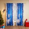 Cortinas Navideñas Americanas Transfronterizas de Amazon para Dormitorio, Tela de Fondo, Cortinas Terminadas Blackout sin Perforaciones