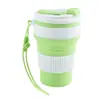 Taza de Agua de Silicona Plegable Telescópica para Viajes al Aire Libre con Cuerda 350ML Conveniente Resistente a Caídas Resistente a Altas Temperaturas Taza de Mano
