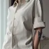 Estilo Old Money, Nueva Aristocracia, Camisas de Lino de Alta Gama para Hombres y Mujeres, Camisas con Diseño de Pergamino de Verano, Ropa de Abrigo de Estilo Relajado