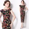 Vestido Bodycon Modificado Cheongsam Retro de Diseñador Transfronterizo Ajustado Favorecedor a la Figura Falda de Cola de Pez Falda de Longitud Media