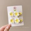 Grampo de Cabelo Flor de Frangipani Laço de Cabelo Fofo para Meninas Clipe de Cabelo Meio Preso para Crianças Bebê Acessório de Cabelo para Foto de Férias Flor