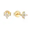 Brincos de Prata Esterlina S925 Moda Europeia e Americana Estilo Simples Ins Brincos de Flor com Diamante Moissanite Brincos Celebridade da Internet Ponto