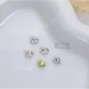 Accesorios de Uñas de Moda con Diamantes Transparentes Blancos Apilados Populares, Corazón de Melocotón Inclinado, Cuadrado Grueso, Perlas Tridimensionales, Bolas de Diamante Terminadas y Diamantes Brillantes