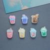 Imán de refrigerador acrílico creativo mini dibujos animados bebida té con leche personalidad juego de pegatinas magnéticas pegatinas decorativas para pizarra blanca