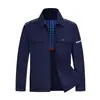 Chaqueta de Trabajo con Cremallera para Primavera Otoño Invierno para Hombre de Manga Larga Resistente al Desgaste Antiestática Ropa de Trabajo Exterior con Tiras Reflectantes Ropa de Protección Laboral