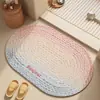 Alfombra de suelo absorbente de baño de moda, felpudo antideslizante para entrada de baño, alfombrilla de suelo de tierra de diatomeas para baño del hogar