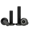 Tornillos para Muebles de Acero Inoxidable 304 Negros con Cabezas Planas Grandes, Allen, Cabezas Redondas, Tornillos de Borde Biselado y Pernos para Contrachapado