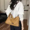 Bolsa Feminina Yuezi 2026 Estilo Coreano Nova Moda Padrão Trançado Retrô Versátil para Comuteiro Ombro Transversal Bolsa de Braço