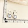 Aretes de Concha Real Estilo Lujo Accesible Francés Diseño Nicho Aretes Dulces Elegantes de Zircón Aretes de Moda de Alta Gama para Mujer