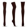 Nuevos calcetines de punto de algodón puro a rayas de color liso para otoño e invierno, conjunto de calcetines hasta la rodilla, tendencia japonesa y coreana, venta directa de fábrica