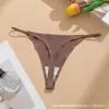 Em estoque, pode ser etiquetado, fio dental transfronteiriço, alças finas, sexy, seda gelada, lingerie sem costura, plus size feminino, conjunto de T-string europeu e americano
