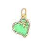 Acessórios para Pulseiras e Colares DIY Transfronteiriços, Pingentes de Coração, Charms de Cordão, Pingentes Florais Artesanais, Materiais para Pendurar em Bolsas