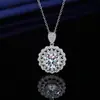 Colar de Zircônia Banhado a Prata para Transmissão ao Vivo Xiaohongshu Douyin Feminino Pingente Quadrado de Diamante Gota d'Água Formato Pera Corrente Clavícula Atacado
