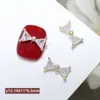 Venta al por mayor Joyería de Circonita para Manicura Pajarita Accesorios para la Punta del Dedo Lujo Ligero Oro y Plata Diamante Decoraciones de Uñas Portátiles