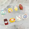 Brinquedo de Comida DIY Desenho Animado Gato Kt Acessórios para Unhas Fofos Estéreo Hello Kitty Sorvete Chocolate Acessórios de Unha Vestíveis