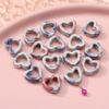 Novo produto 2022 Halo oco amor contas de cerâmica DIY joias feitas à mão esmalte de flor contas de porcelana acessórios para pulseira Atacado