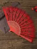 Abanico de Encaje Retro Europeo para Mujer Verano Abanico de Orquídea Accesorios para Fotografía de Danza Performance Abanico Plegable
