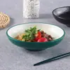 Tigela de salada de melamina estilo japonês chapéu de bambu tigela rasa criativa pratos de conceito artístico louça tigela de arroz tigela de sopa tigela de macarrão tigela de vegetais