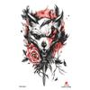 Nuevo Sticker de Tatuaje Impermeable Tatuaje Tótem Americano Sticker de Tatuaje Astronauta Lobo Tigre Muerte Impermeable A Prueba de Sudor