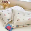 Funda de almohada de gasa arrugada de algodón para niños Funda de almohada de látex para bebé 30X50CM Funda interior para cojín de siesta de jardín de infancia