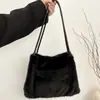 Bolso de Cubo de Felpa para Mujer Estilo Coreano Otoño Invierno Gran Capacidad Un Solo Hombro Casual Moda Nicho Viajes Bolso de Mano Bolso Tote