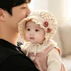 Elegante sombrero de sol fino de primavera y otoño para bebés e infantes, cómodo para niñas, estilo princesa de invierno para recién nacidos